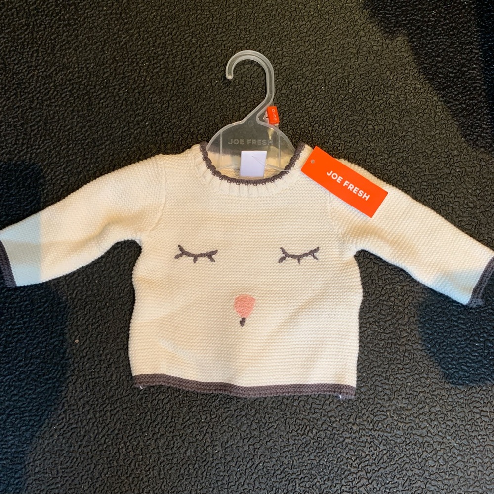 NEW - Joe Fresh - 🐰 Baby sleeping bunny sweater
